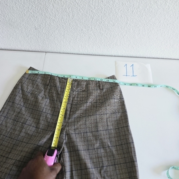 Talbots Women's High Rise Striped Print Dress Pants size 6 Brown Black - Picture 9 of 11